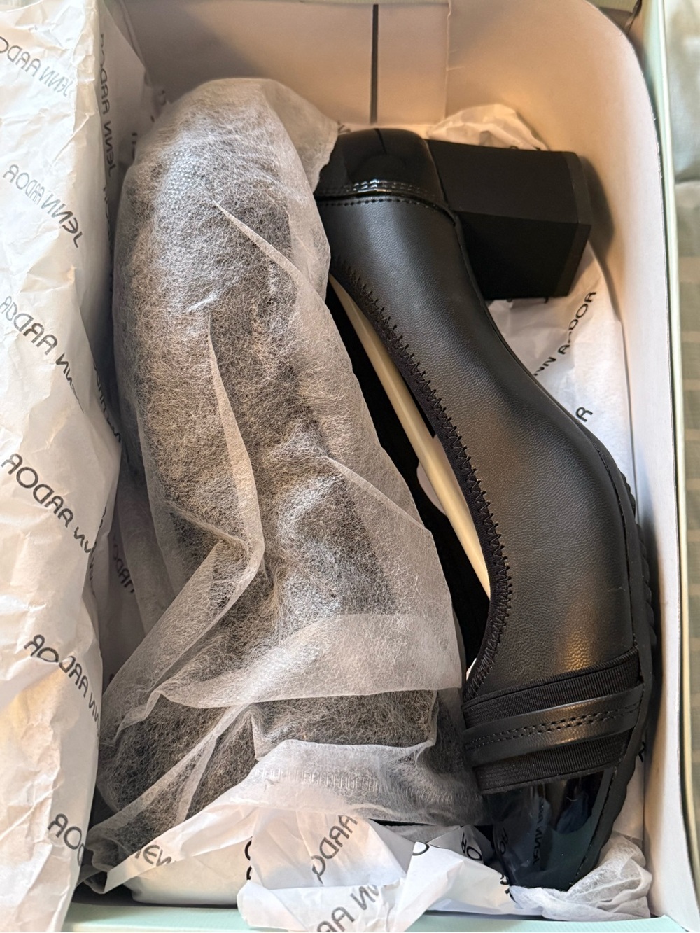 NWB Jenn Ardor Black Cap Toe Block Heel Pumps Size 8.5 Classic Career Shoes - Picture 5 of 8